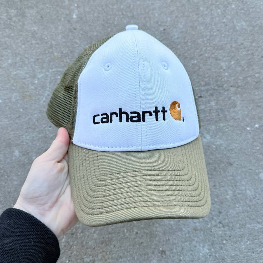 Carhartt Canvas Mesh-Back Logo Graphic SnapBack Hat